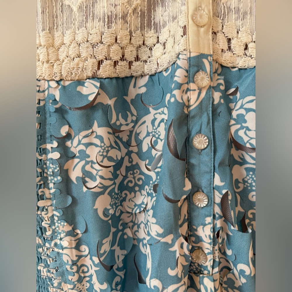 ANTHROPOLOGIE BYRON LARS BEGUILLE FLEUR DE LYS LASERCUT SHEATH DRESS LACE 12 - Picture 5 of 8